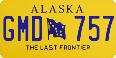AK license plate GMD757