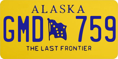AK license plate GMD759