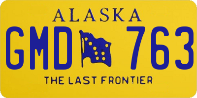 AK license plate GMD763
