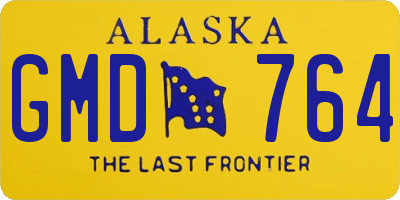 AK license plate GMD764