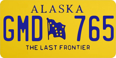 AK license plate GMD765