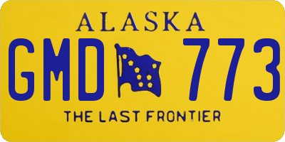 AK license plate GMD773