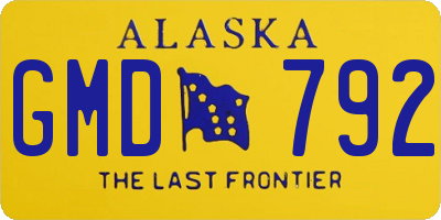 AK license plate GMD792
