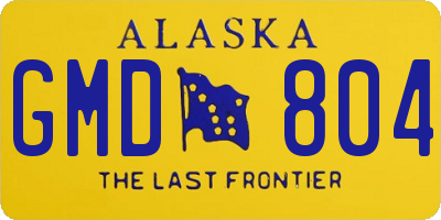 AK license plate GMD804