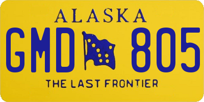 AK license plate GMD805