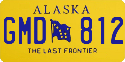 AK license plate GMD812
