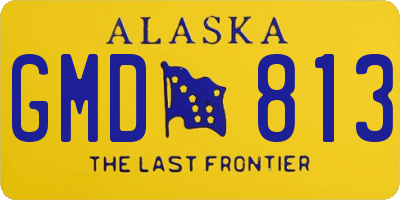AK license plate GMD813