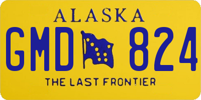 AK license plate GMD824