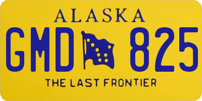 AK license plate GMD825