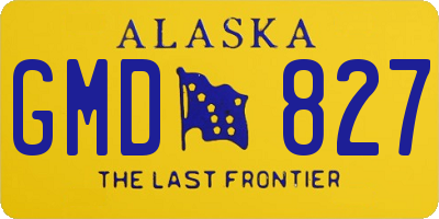 AK license plate GMD827