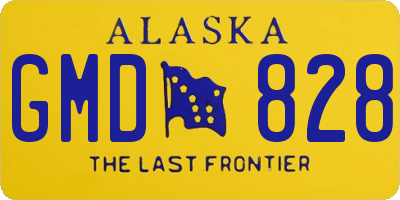 AK license plate GMD828