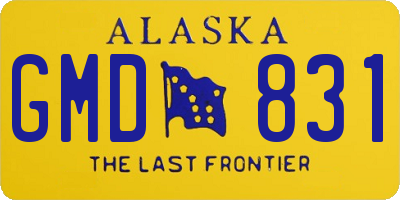 AK license plate GMD831