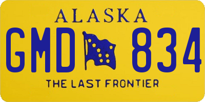 AK license plate GMD834