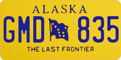 AK license plate GMD835