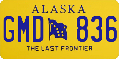 AK license plate GMD836