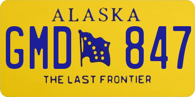 AK license plate GMD847