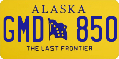 AK license plate GMD850