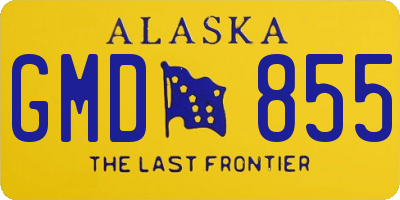 AK license plate GMD855