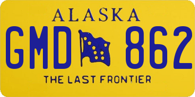 AK license plate GMD862