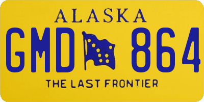 AK license plate GMD864