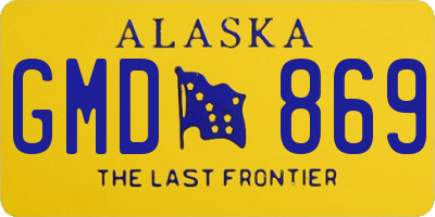 AK license plate GMD869