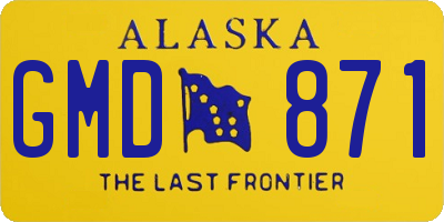 AK license plate GMD871