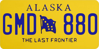 AK license plate GMD880