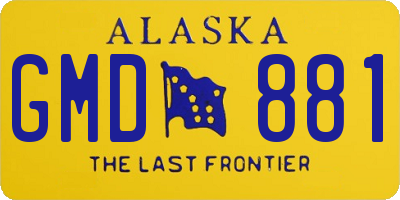 AK license plate GMD881