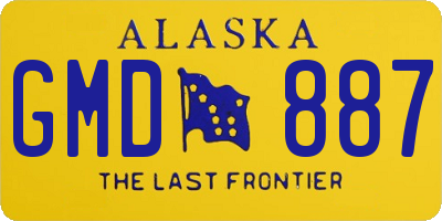 AK license plate GMD887