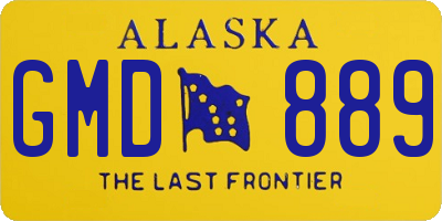 AK license plate GMD889