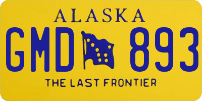 AK license plate GMD893