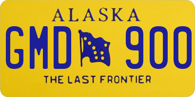 AK license plate GMD900
