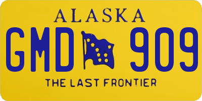 AK license plate GMD909