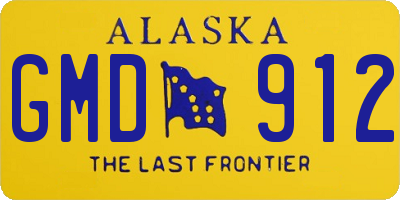 AK license plate GMD912