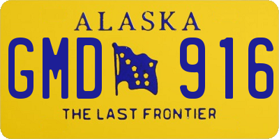 AK license plate GMD916