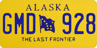 AK license plate GMD928