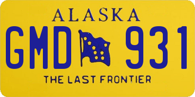 AK license plate GMD931
