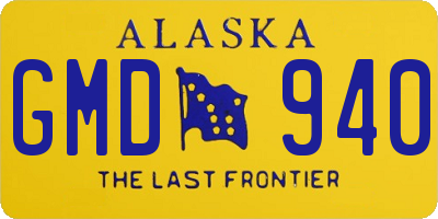 AK license plate GMD940