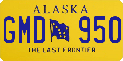 AK license plate GMD950