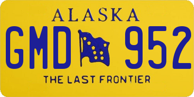 AK license plate GMD952