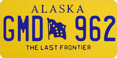 AK license plate GMD962
