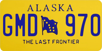 AK license plate GMD970