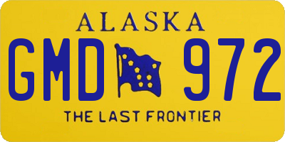 AK license plate GMD972
