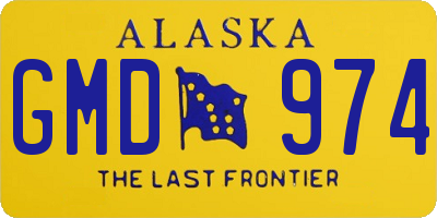 AK license plate GMD974