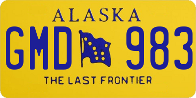 AK license plate GMD983