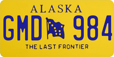AK license plate GMD984