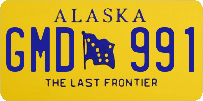 AK license plate GMD991