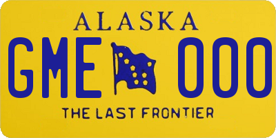 AK license plate GME000