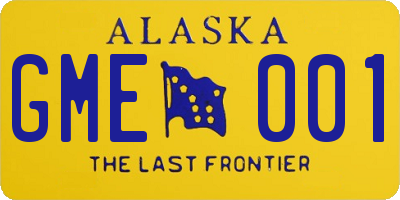 AK license plate GME001