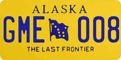 AK license plate GME008